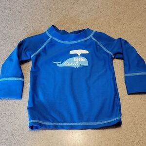 Target Brand Blue "Little Squirt" Kids Swim Shirt SIZE 6-9 Months